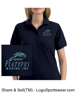 Womens Platypus Marine Silk Touch Polo Design Zoom